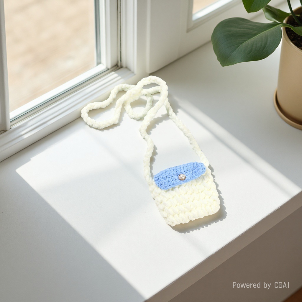 Hilo pequeño bolso colgante divertido lindo portátil tendencia cartera cero llavero de peluche pequeño colgante bolso tejido a mano Application Scenario