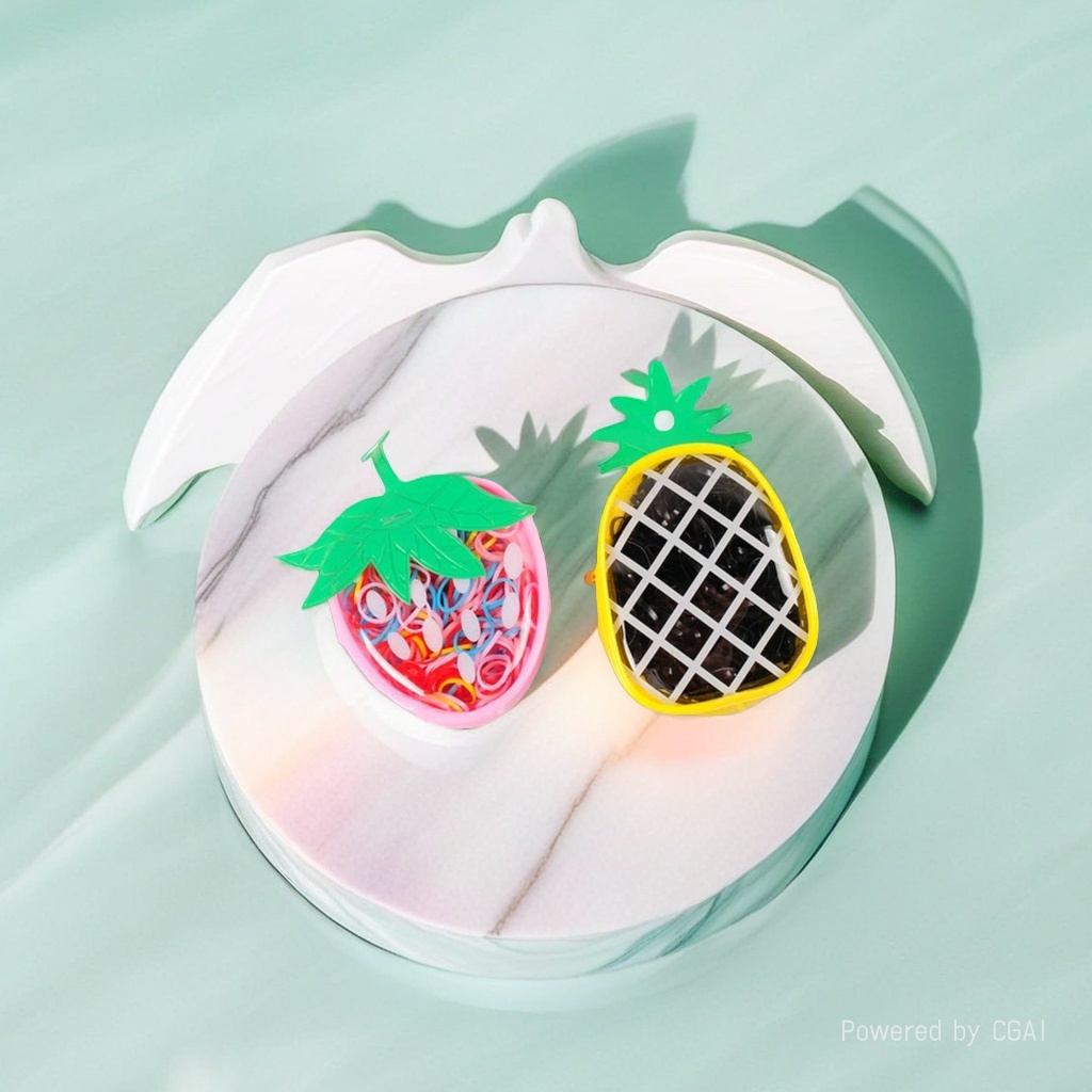 Strawberry and pineapple fruit-shaped hair clips Application Scenario