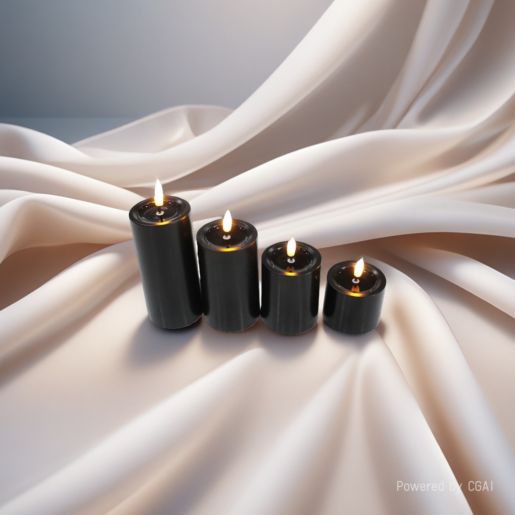 Black scented electric candle 180g glass cup mahjong candle, scented candle inquiry details Picture