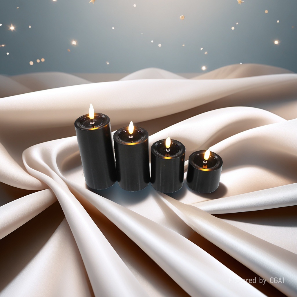 Black scented electric candle 180g glass cup mahjong candle, scented candle inquiry Specification image