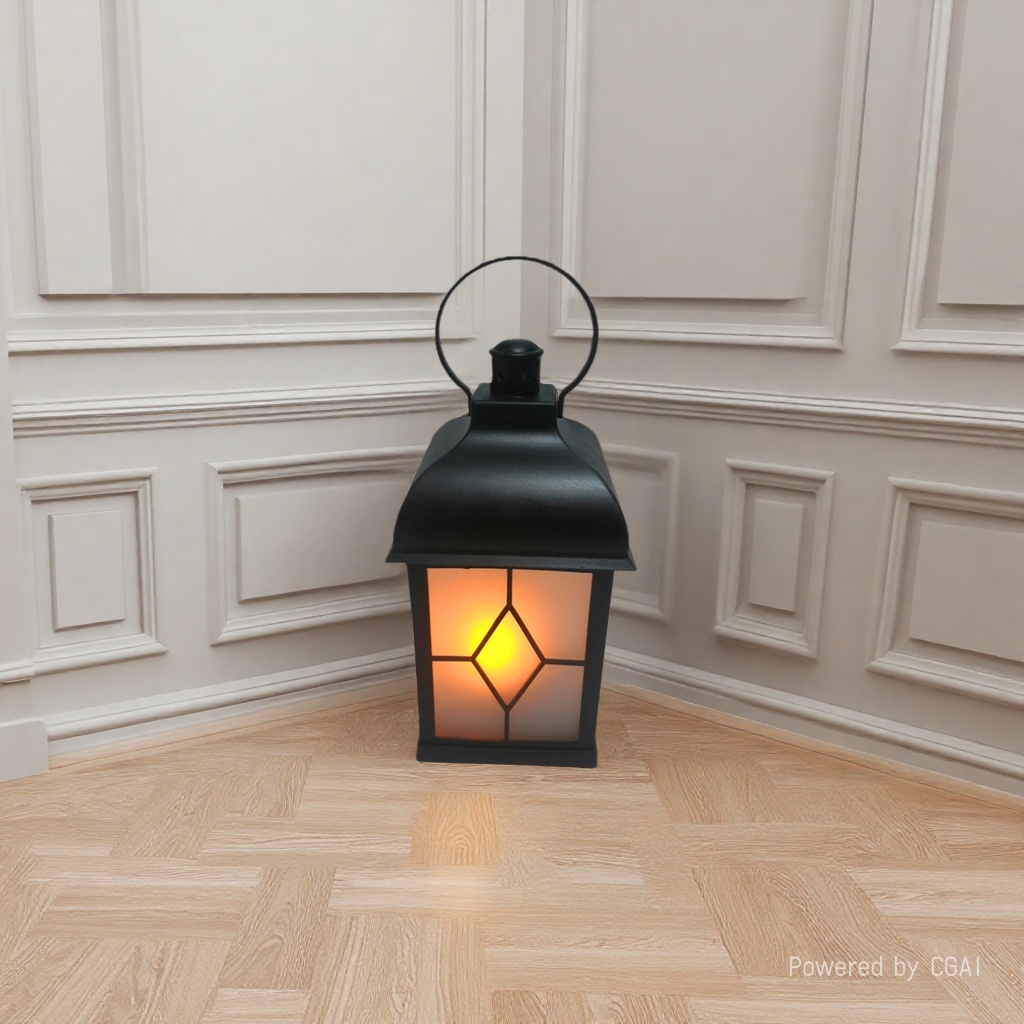 Black metal illuminated lanterns, velvet fabric dragons and phoenixes running horses, seven-color cultural tourism lanterns details Picture