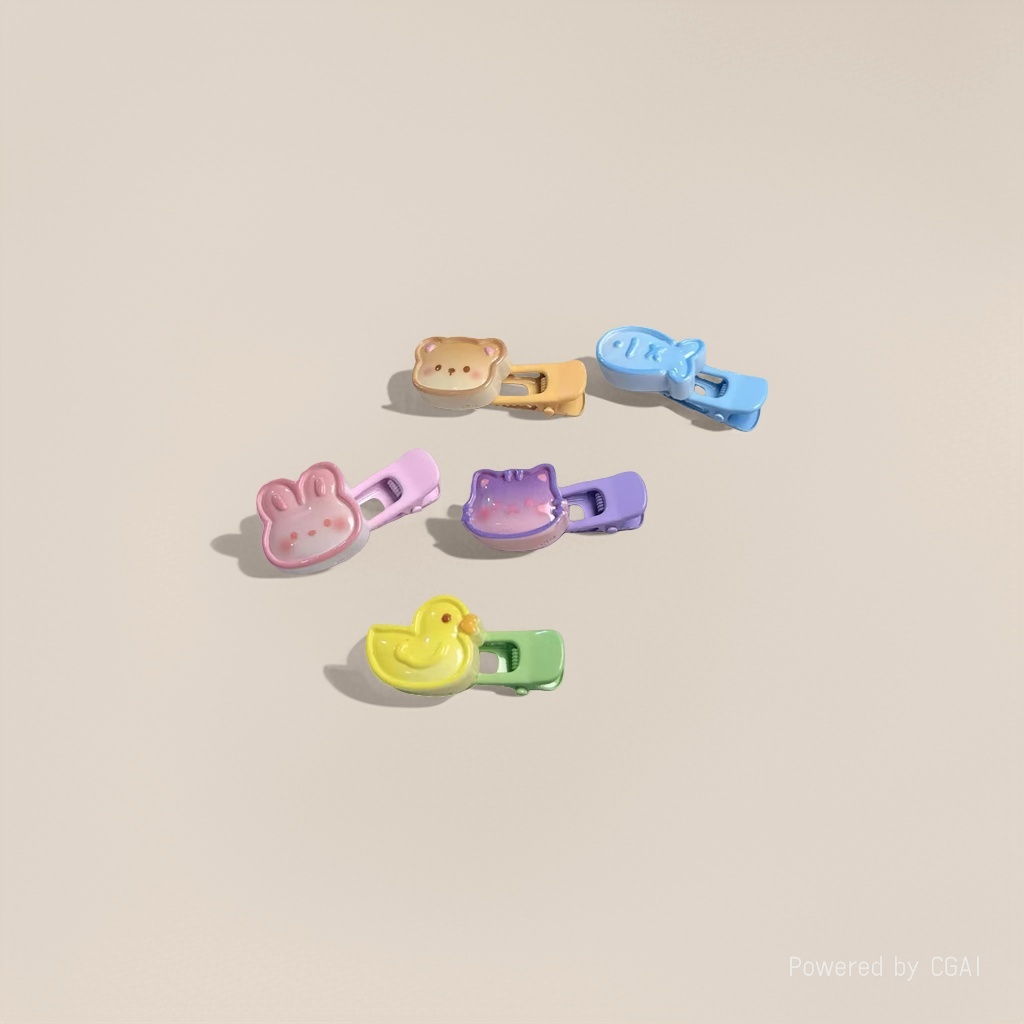 The side clips of the Douyin hairpin are cute and girlish. The side bangs clips of the SpongeBob hairpin are cartoon and anime duckbill clips details Picture