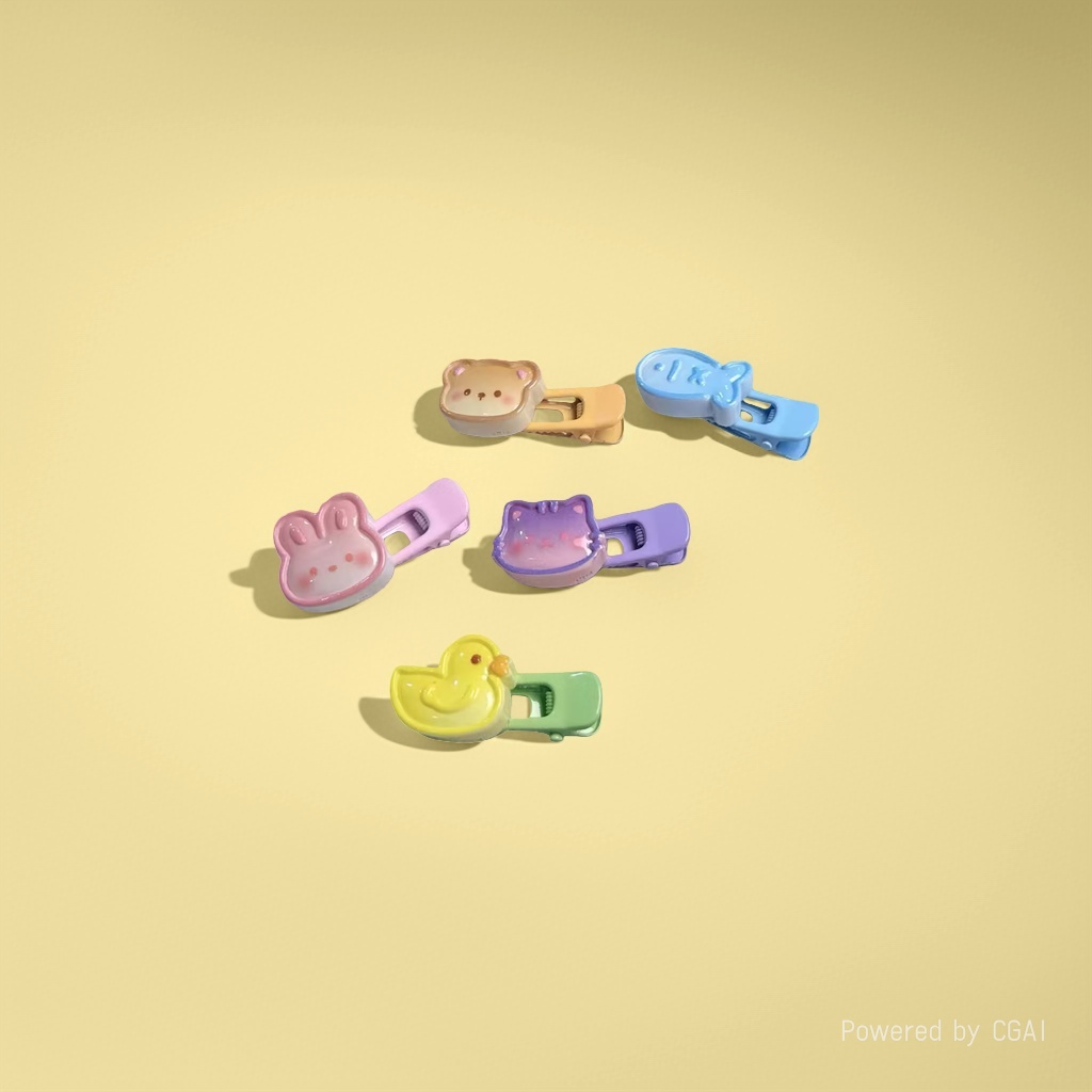 The side clips of the Douyin hairpin are cute and girlish. The side bangs clips of the SpongeBob hairpin are cartoon and anime duckbill clips Specification image