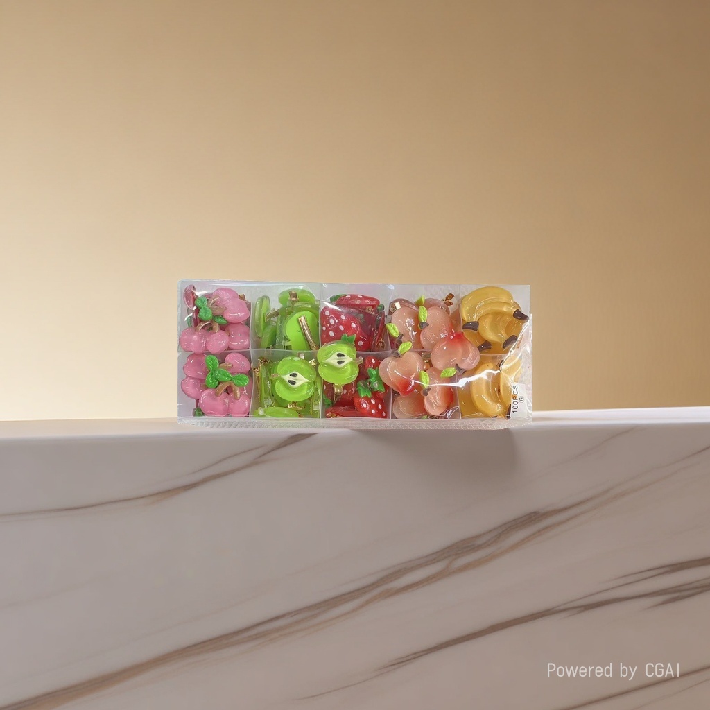 Fruit-shaped hair clips, pet hair clips, Song brocade base, headwear, claw clips Specification image