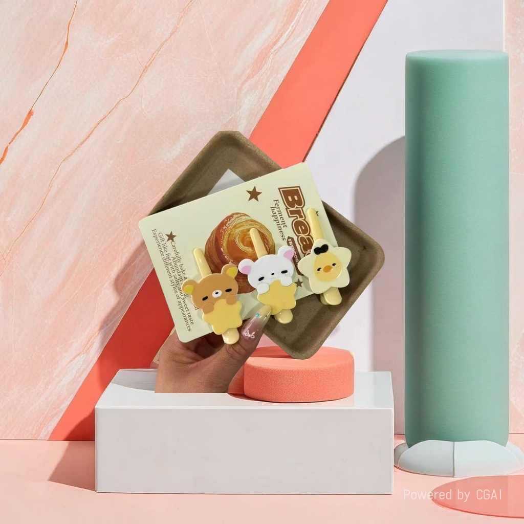 Cute little bear Douyin's best-selling fashionable children's hair accessories and hair clips