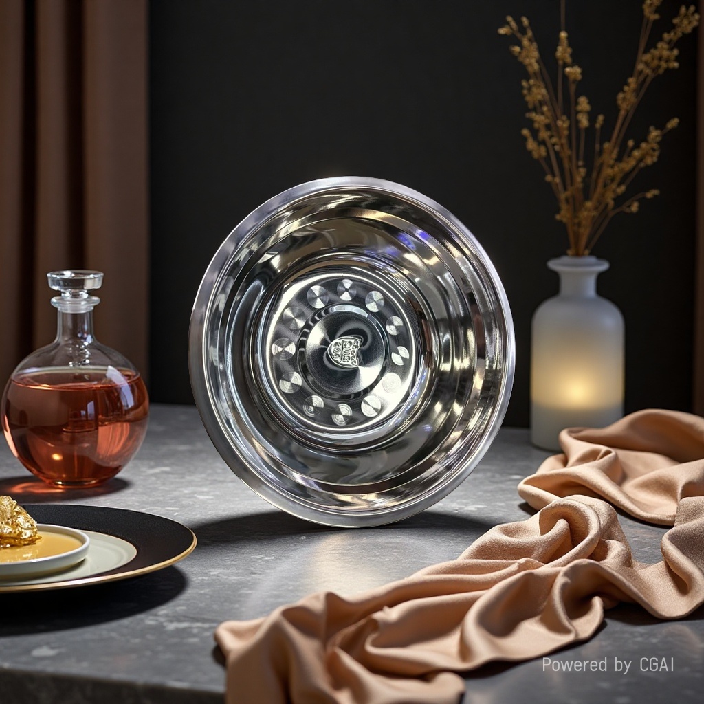 【 Light Luxury Selection 】 Mirror-finished 304 Stainless Steel Deep Soup Bowl (High-end Household Cooking Bowl) 172654094