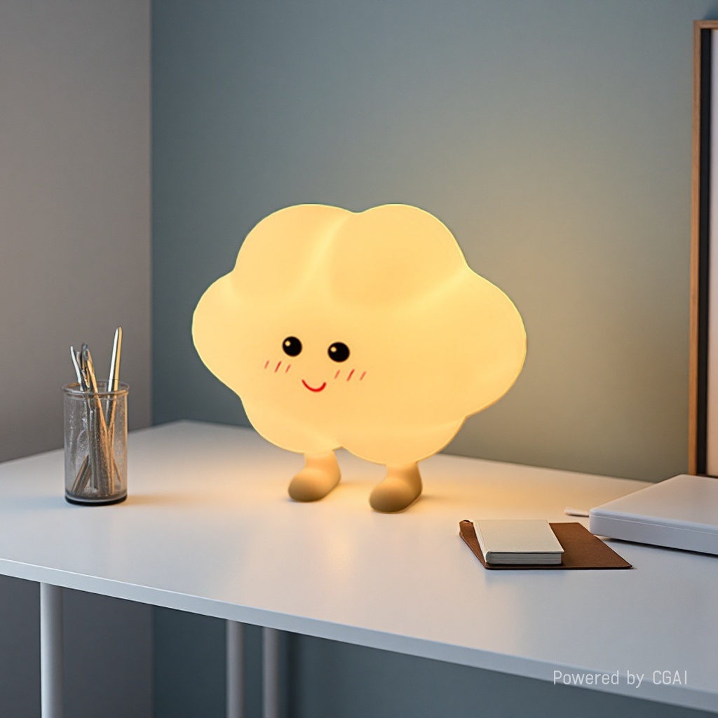 CICO cloud-shaped starry sky light Silicone patter night light Children's romantic night light Specification drawing