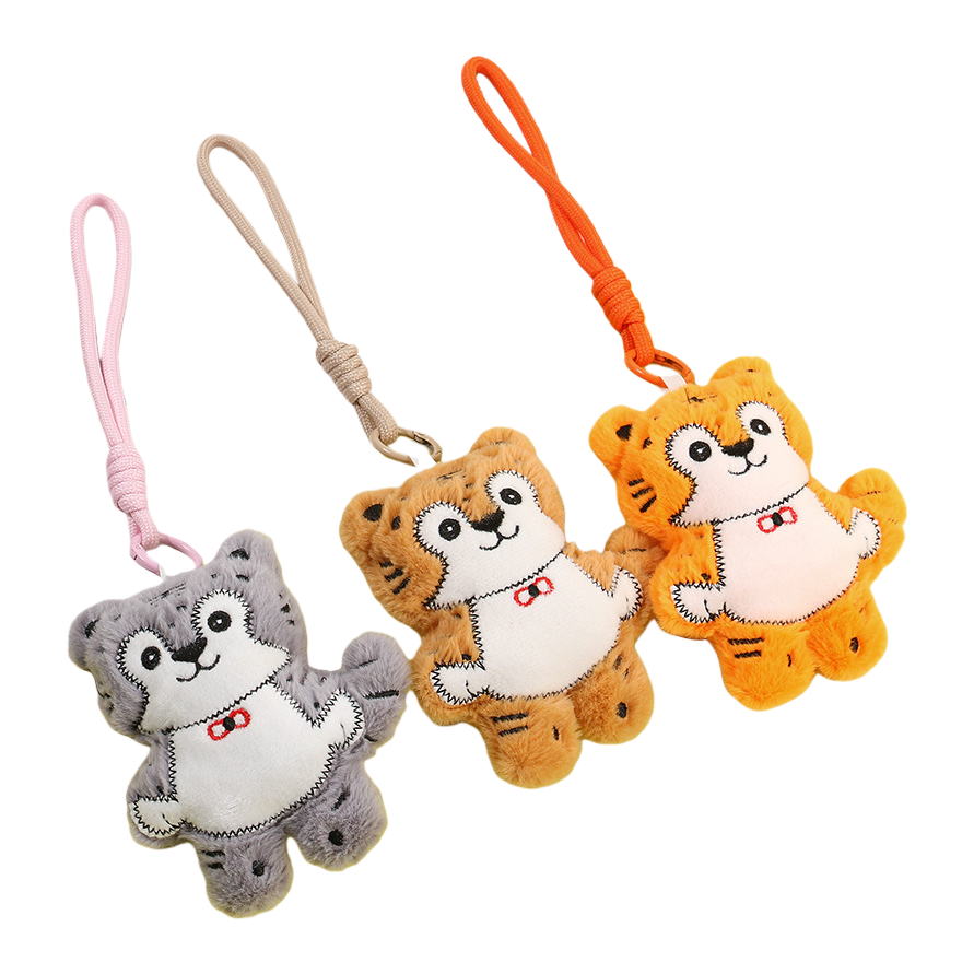 Influyente pequeño tigre muñeca de peluche llavero colgante delicado coche colgante para niñas pequeño regalo juguetes al por mayor Item Picture