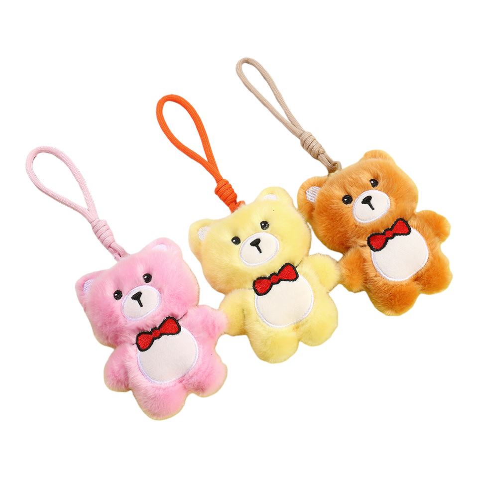 Wholesale of plush embroidered bear dolls, figurines, keychains, plush toys, dolls, girls' bags and pendants Item Picture