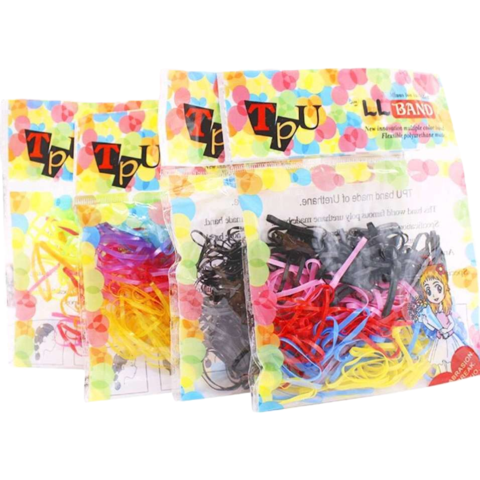 A complete box of Korean-style spliced hair bands for women, with flexible and anti-slip telephone cord Item Picture