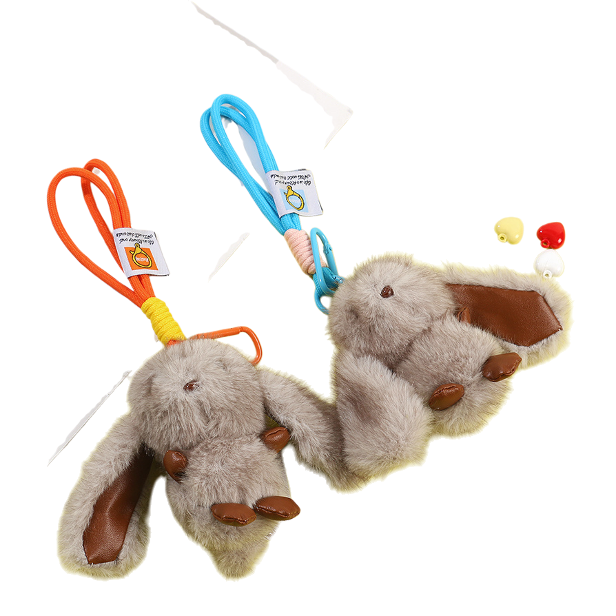 Lindo imitación de visón pelo pequeño conejo colgante de peluche llavero de coche colgante de peluche bolsa colgante de bolso Item Picture