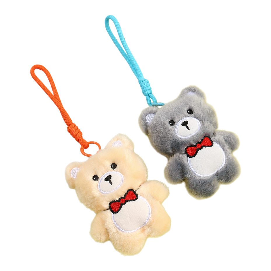Cute bear peluche colgante bolsa de dibujos animados peluche de juguete adornos colgantes muñeca llavero muñeca ducha de boda al por mayor Item Picture