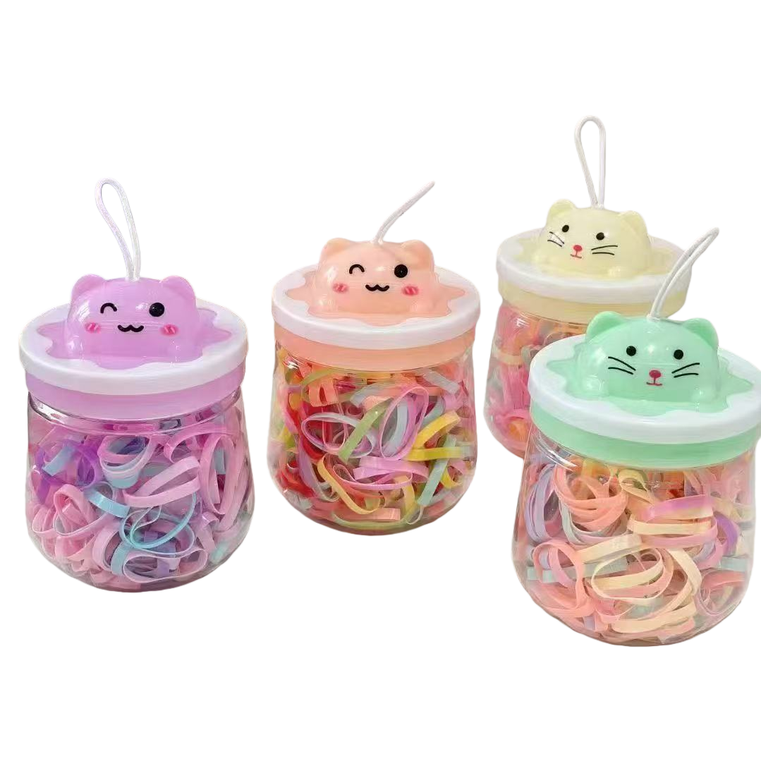A complete box of large intestine hair bands, telephone line, elastic hair accessories, and various colors to choose from Item Picture
