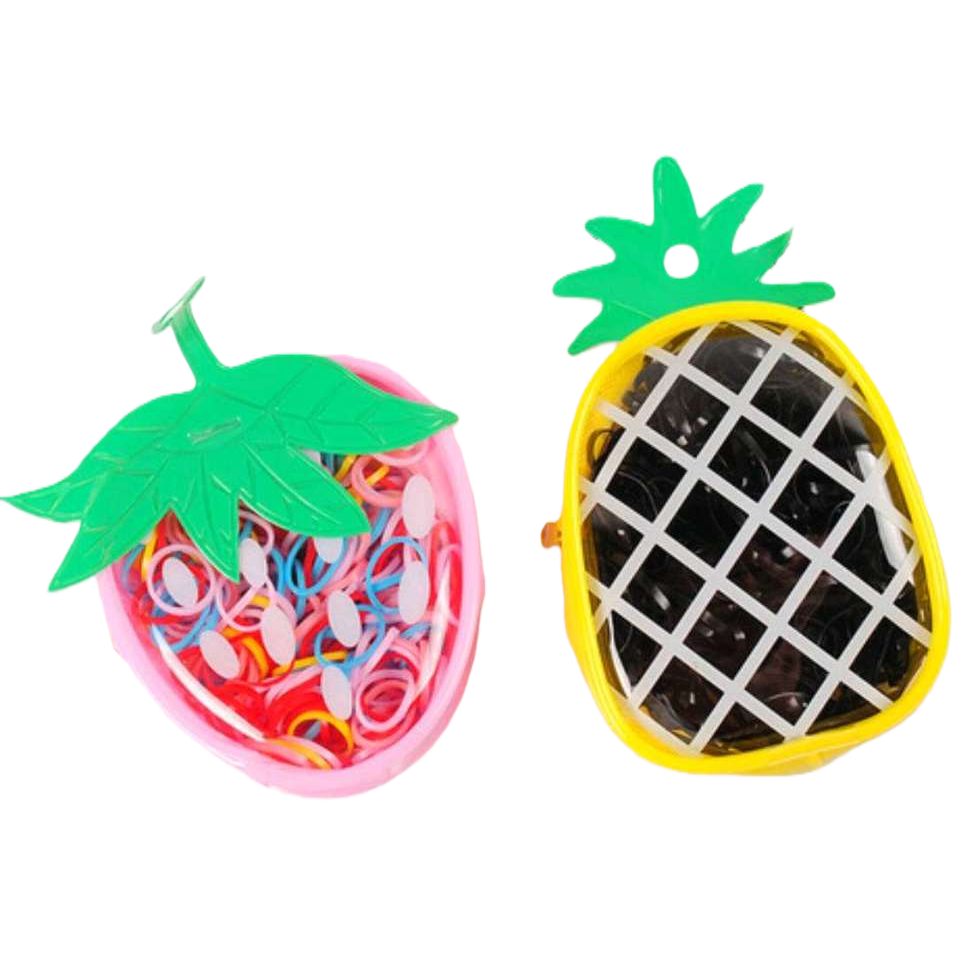 Strawberry and pineapple fruit-shaped hair clips Item Picture
