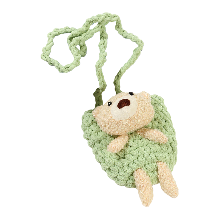 Nuevo diseño de dibujos animados ositos cute handwoven bag bolsa de gran capacidad para mujeres handwoven bag para niños bolsa de cambio Item Picture