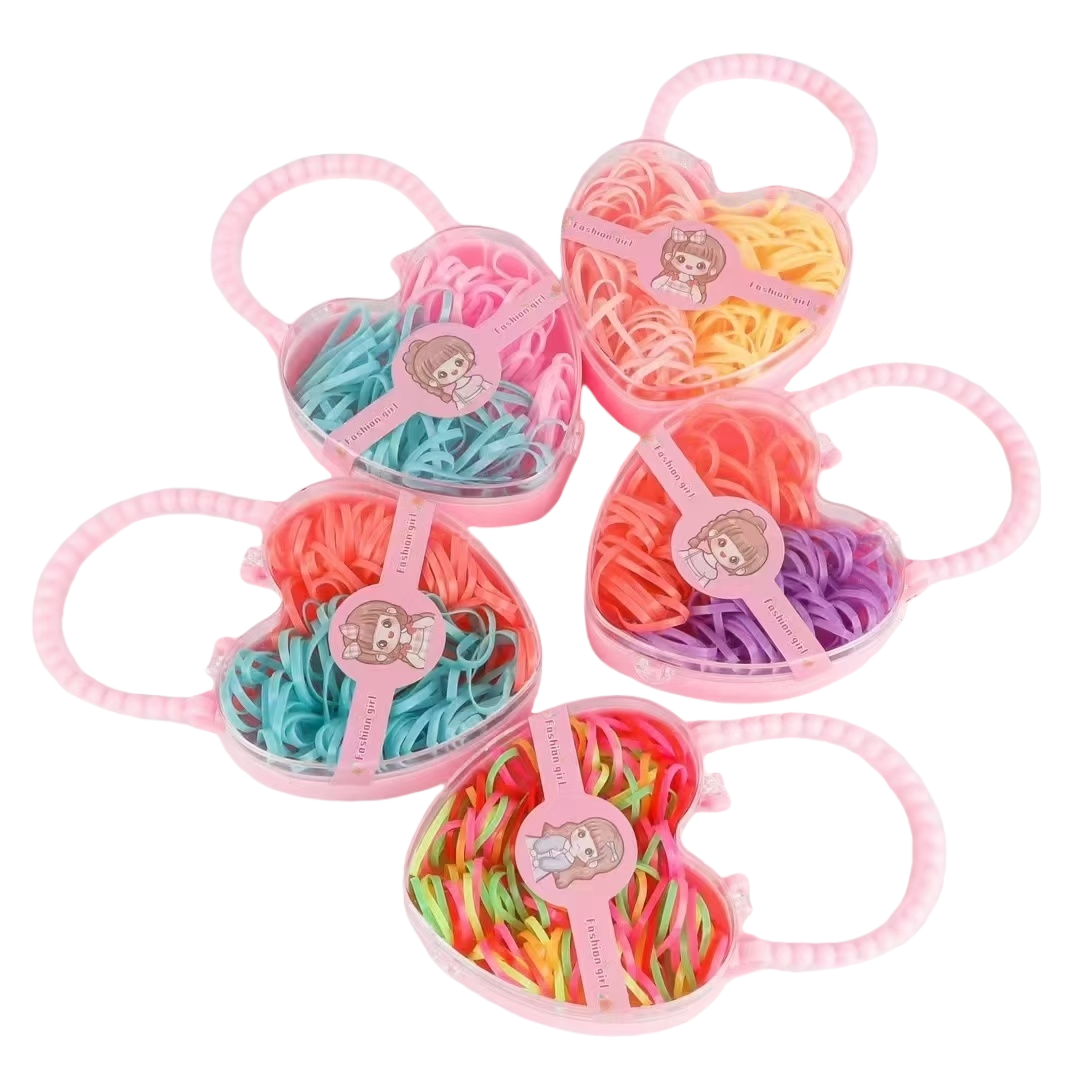 A complete box of large intestine hair bands, telephone line, rubber band hair accessories, and colorful elastic hair bands Item Picture