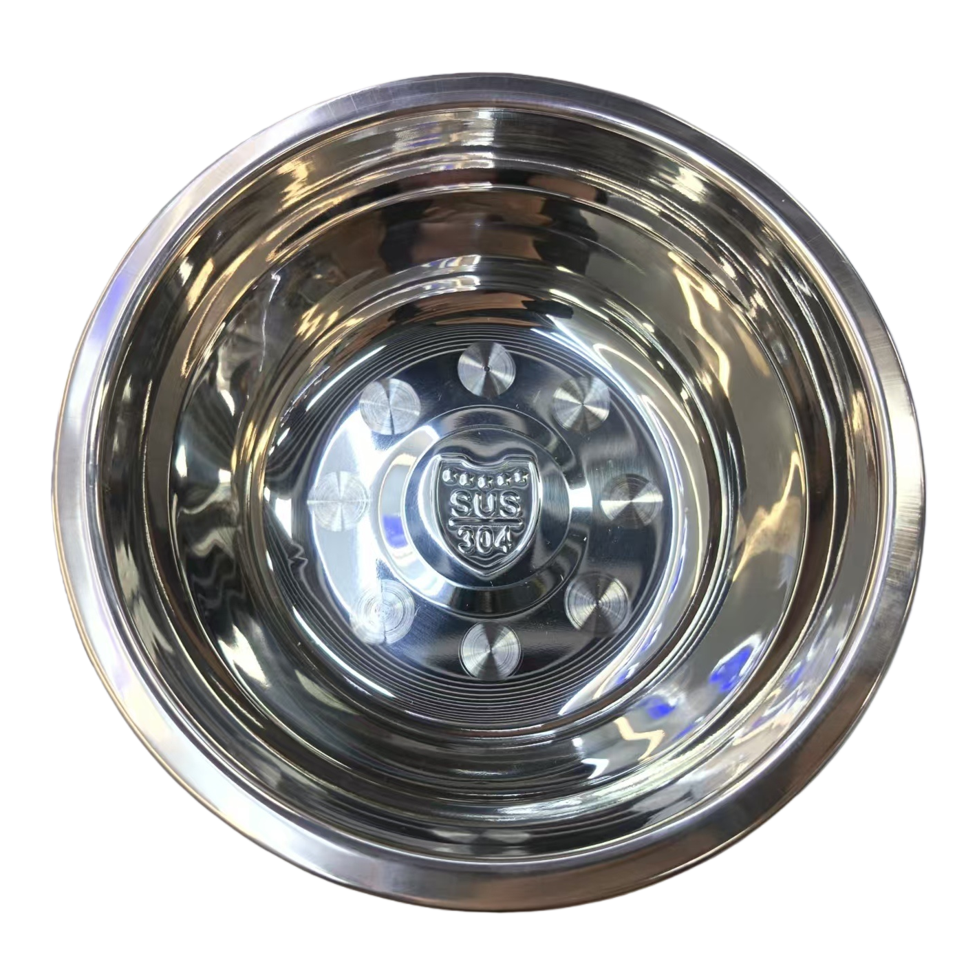 【 Light Luxury Selection 】 Mirror-finished 304 stainless steel Deep Soup Bowl (High-end Household Cooking Bowl) 16CM Item Picture