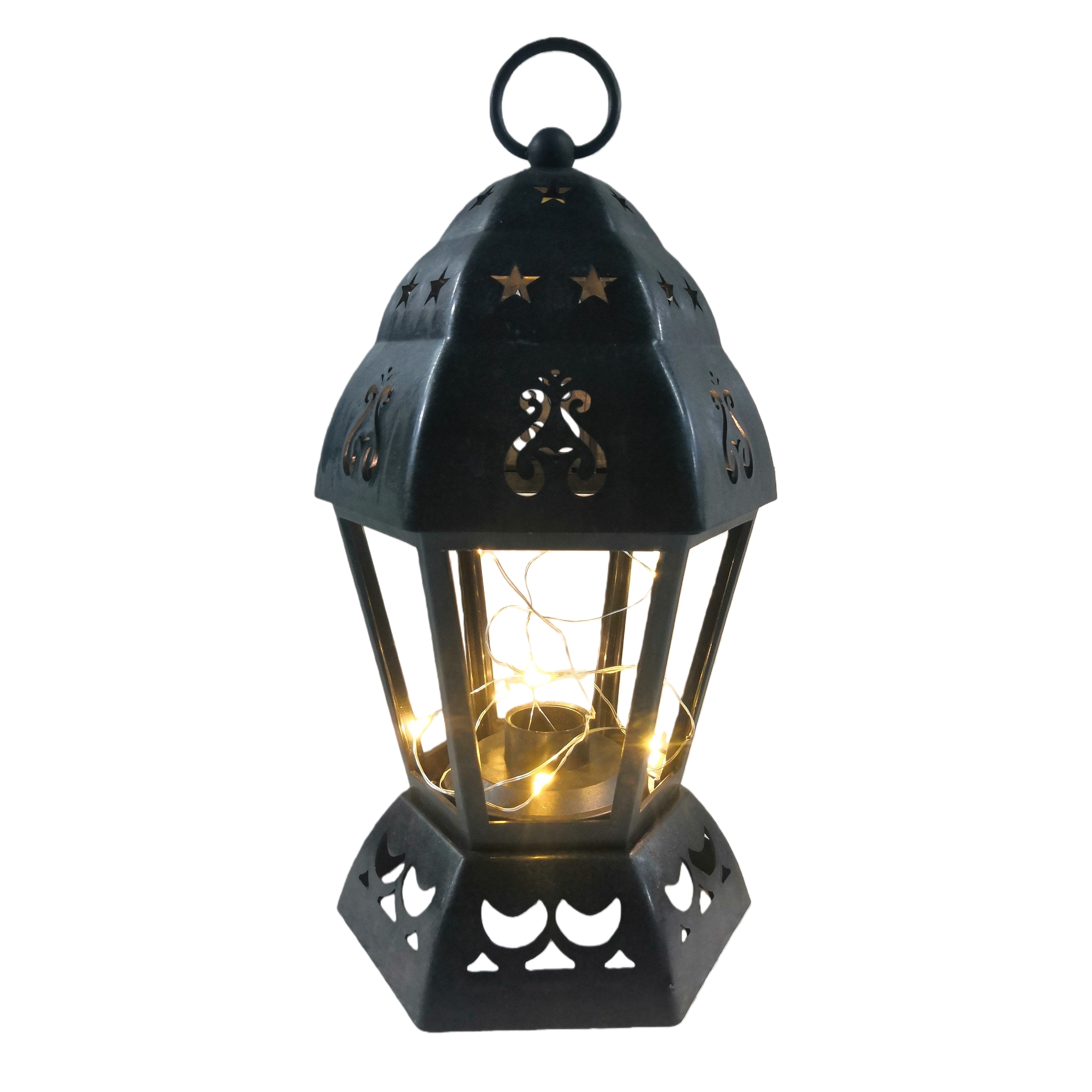 Black metal decorative lanterns, velvet fabric dragon and phoenix lanterns, horse-running lanterns, seven-color cultural and tourism lanterns Item Picture