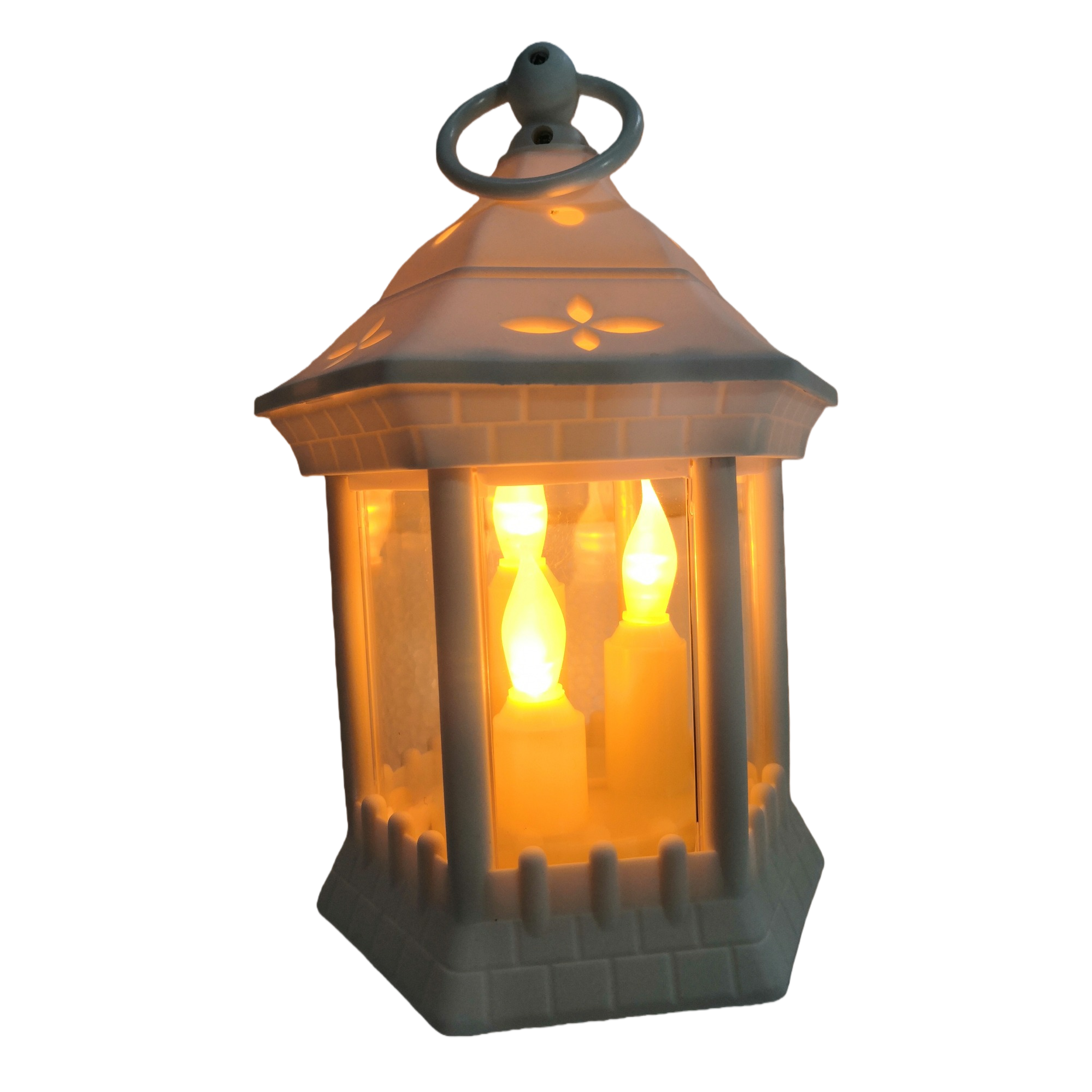 White velvet fabric dragon and phoenix Running horse seven-color lantern cultural tourism style Item Picture