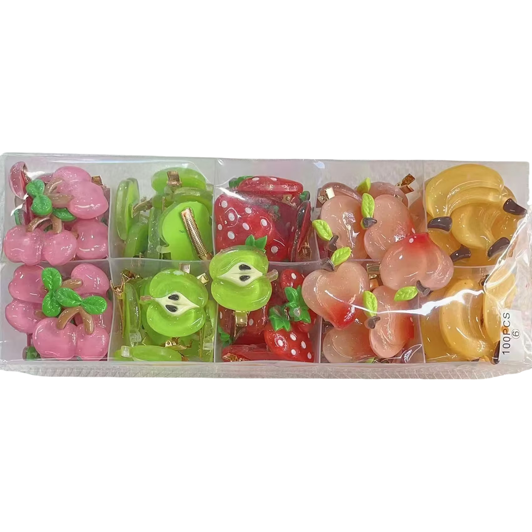 Fruit-shaped hair clips, pet hair clips, Song brocade base, headwear, claw clips Item Picture