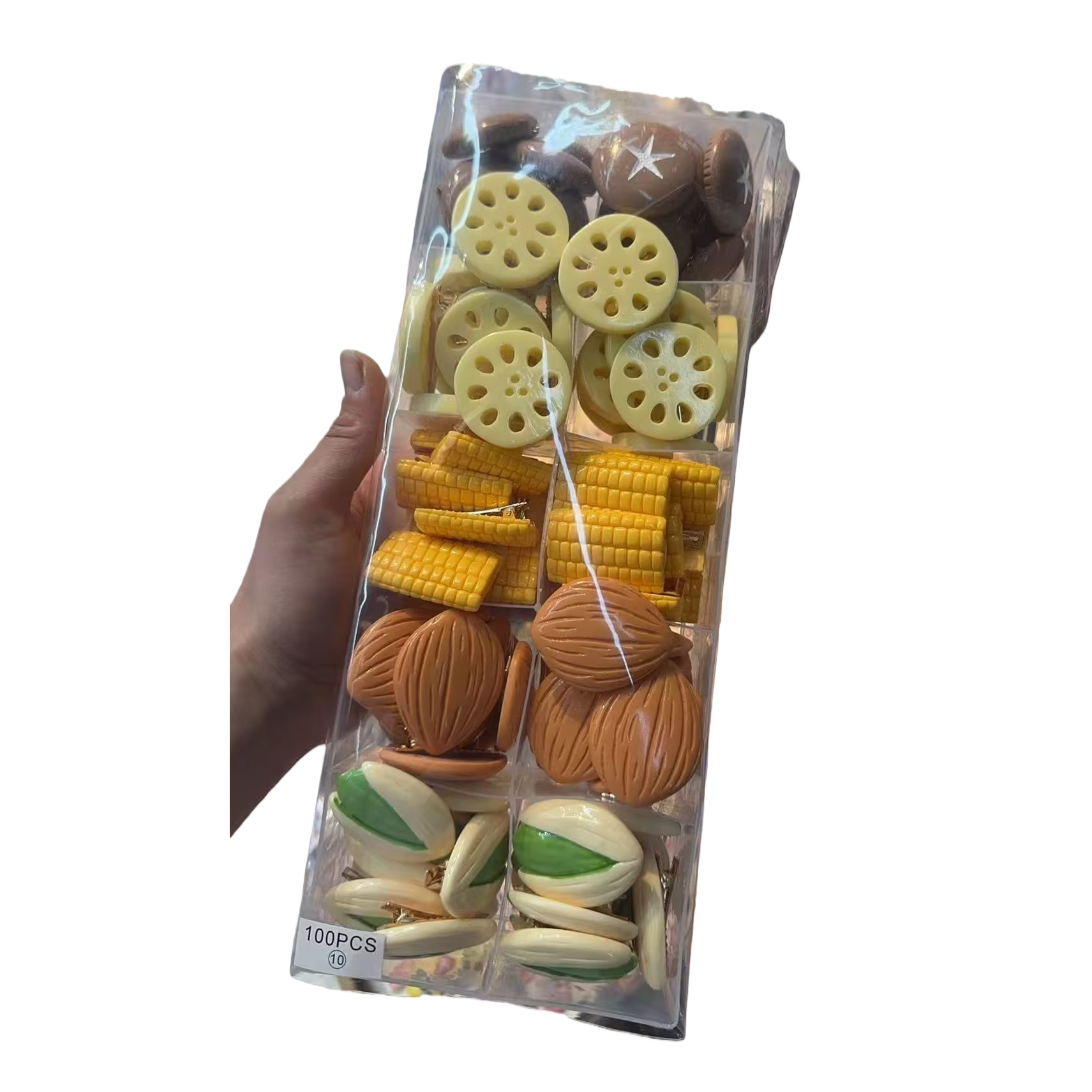 10 pieces of creative button, disc, cufflinks, plastic mother-and-child buttons, accessories, simple and fashionable hair clips and hair accessories Item Picture
