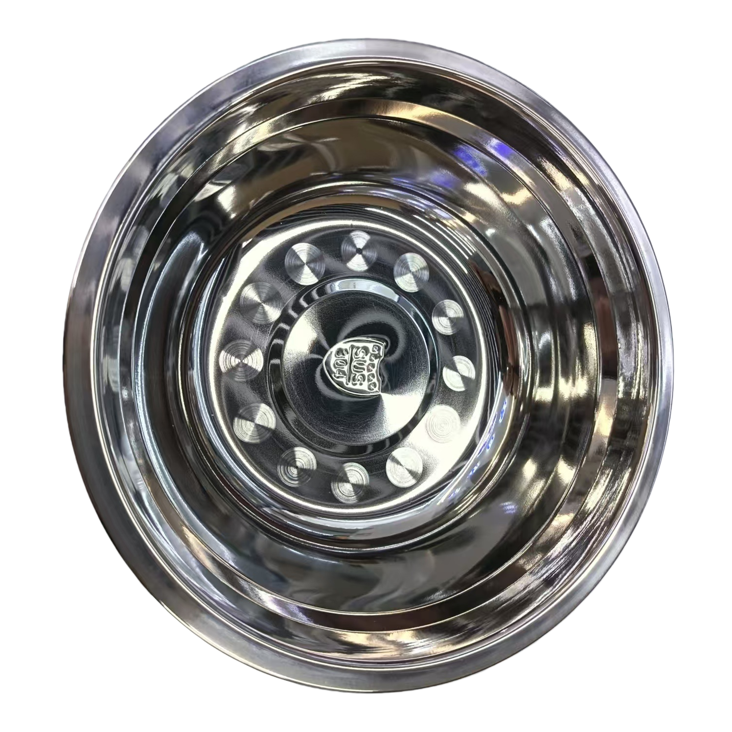 【 Light Luxury Selection 】 Mirror-finished 304 stainless steel Deep Soup Bowl (High-end Household Cooking Bowl) 22CM Item Picture
