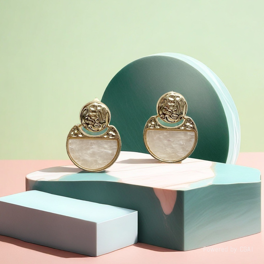 Acetic acid stainless steel stud earrings are simple and fashionable earrings with a sense of design and are niche earrings