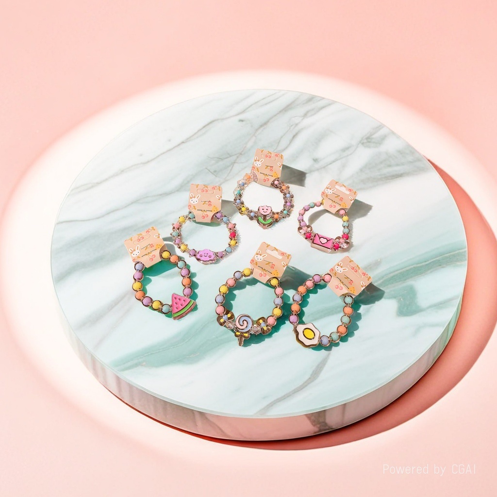 Colorful thread hand-woven rope cute cartoon bracelet toy bracelet Specification image
