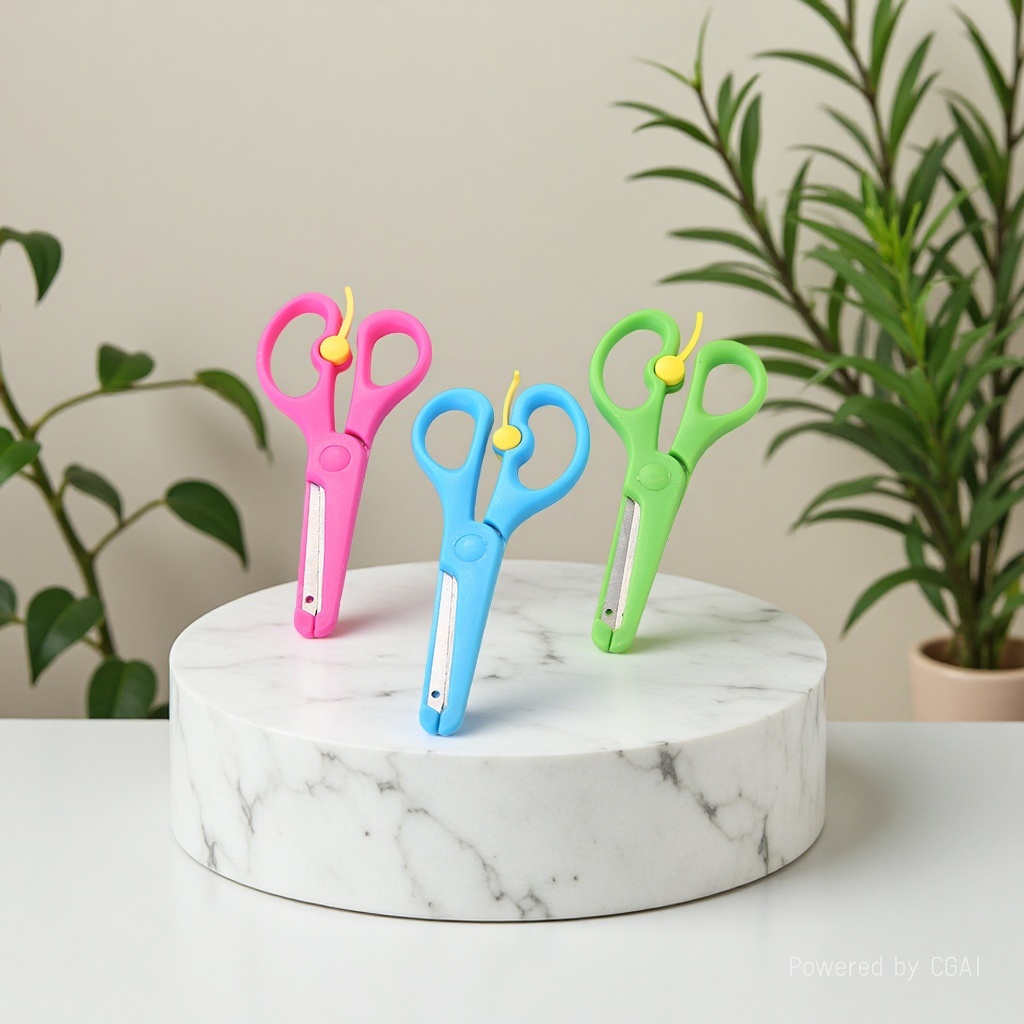 Wholesale colorful safety scissors for children, plastic-wrapped iron scissors, and student safety scissors