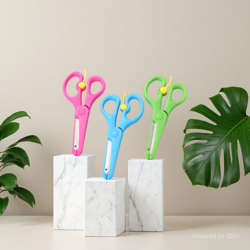 Wholesale colorful safety scissors for children, plastic-wrapped iron scissors, and student safety scissors Application Scenario