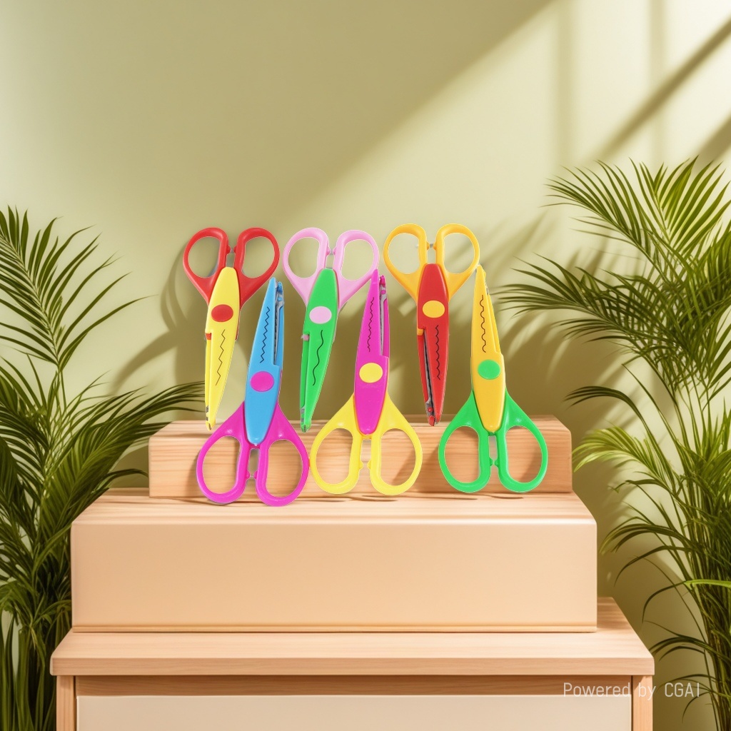 Early education children's safety handmade lace scissors Specification image