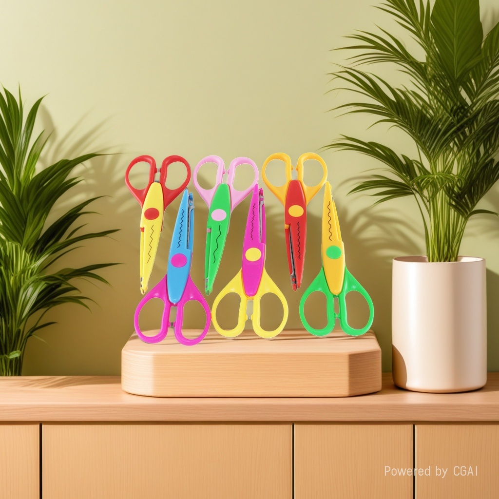 Early education children's safety handmade lace scissors details Picture
