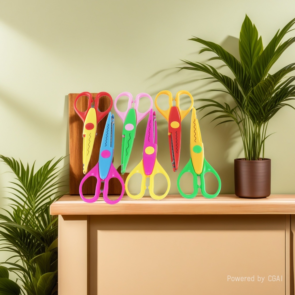 Early education children's safety handmade lace scissors