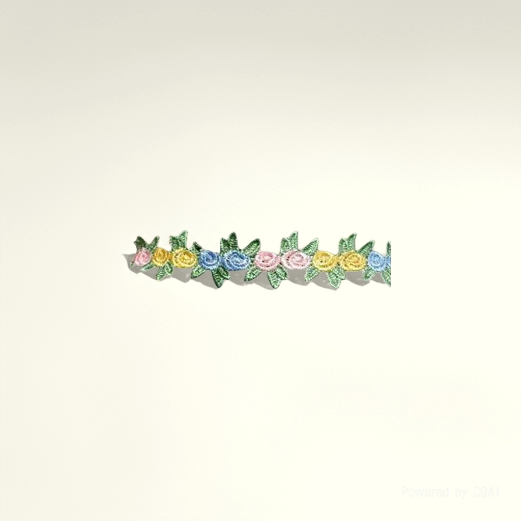 花边/水溶花边/蕾丝边/少数民族服饰花边/4cm色丁褶皱花边产品图