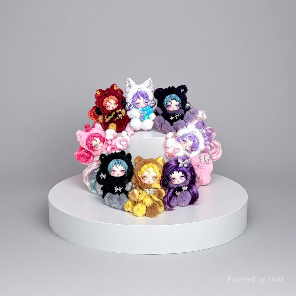 SKULLPANDA Light Weaving Garden Series SP Winter Melody Second Generation Plush Toy Blind Box Specification image