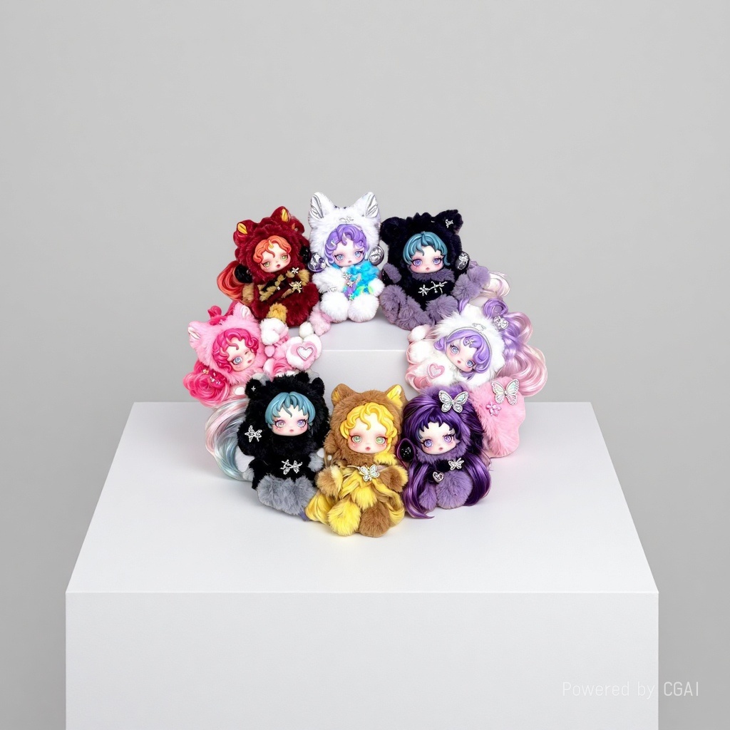 SKULLPANDA Light Weaving Garden Series SP Winter Melody Second Generation Plush Toy Blind Box Application Scenario