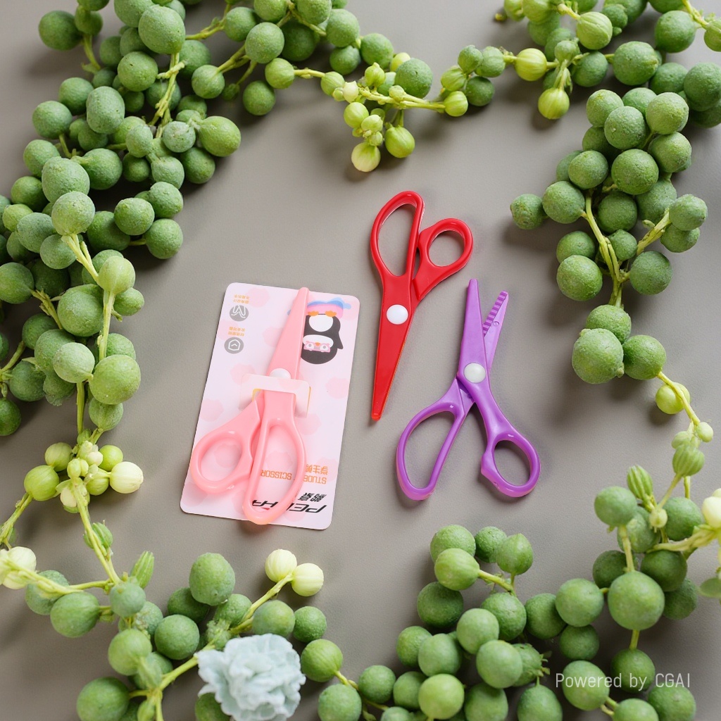 Multi-functional student art scissors, eco-friendly plastic scissors, essential for home and office use Application Scenario