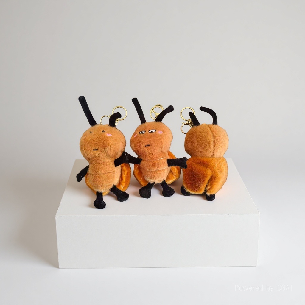Cartoon cockroach Xiao Qiang pendant, creative, mischievous and cute plush toy doll, funny doll bag pendant Application Scenario