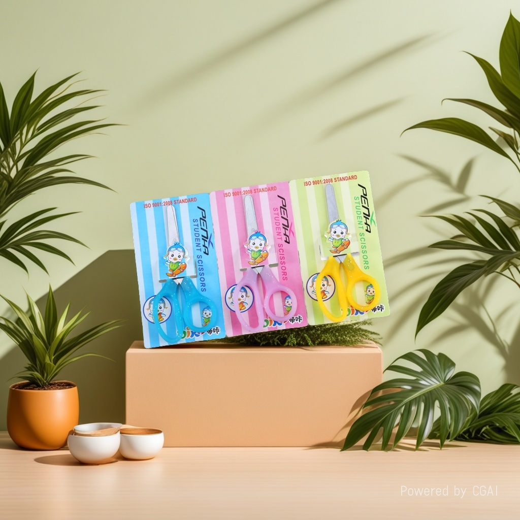Portable appearance-level paper-cutting scissors for students' hand-made paper-cutting are durable and do not get stuck Application Scenario
