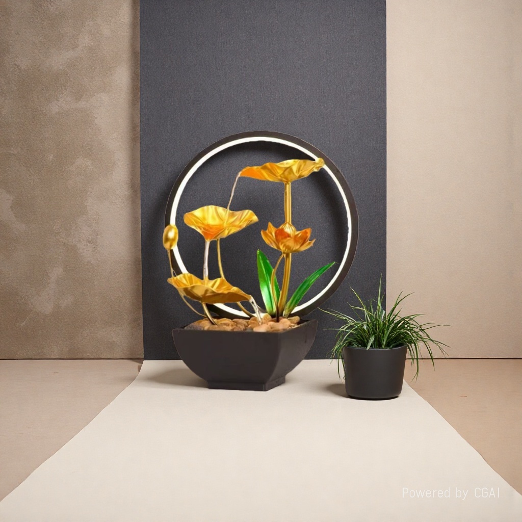 The latest resin water flow decorative items, artificial mountain and water spray hanging gifts Application Scenario