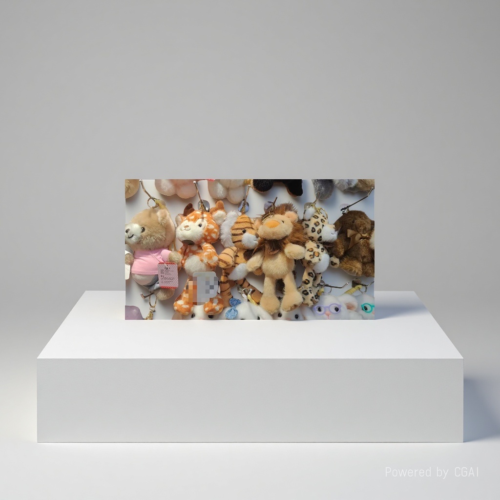 Cute forest animal tiger and lion pendants, plush toy figurines, leopard and deer bags, pendants, keychains details Picture