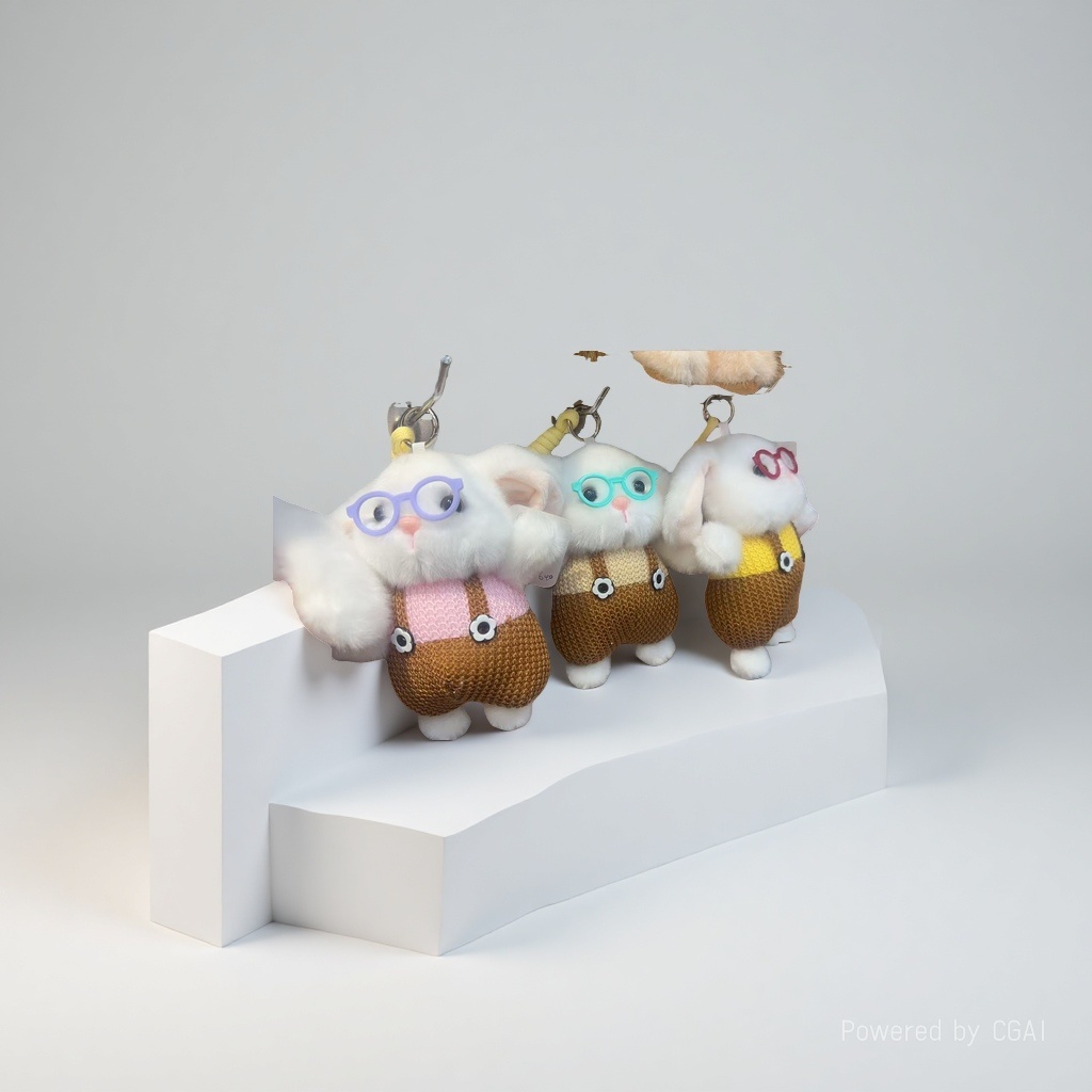 Best-selling toy glasses, shoulder straps, little rabbit pendants, plush toy figurines, cute little rabbit bags, hanging decorations, keychains Specification image