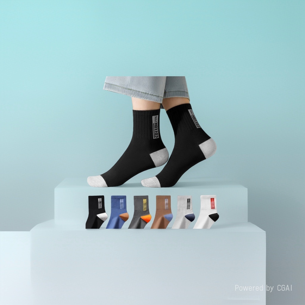 潮袜休闲透气吸汗袜子男女长款潮流一次性袜子