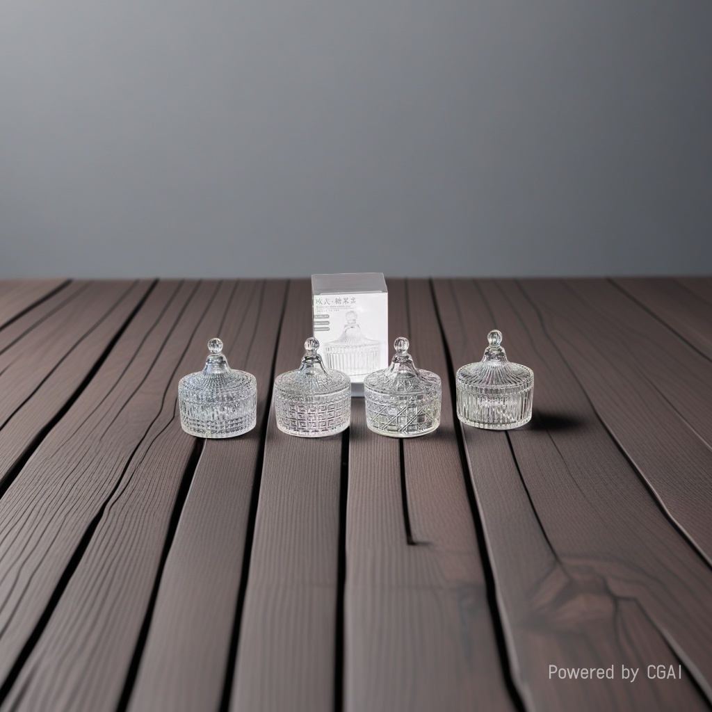 DIY transparent glass sugar jar, exquisite box-packed sugar VAT