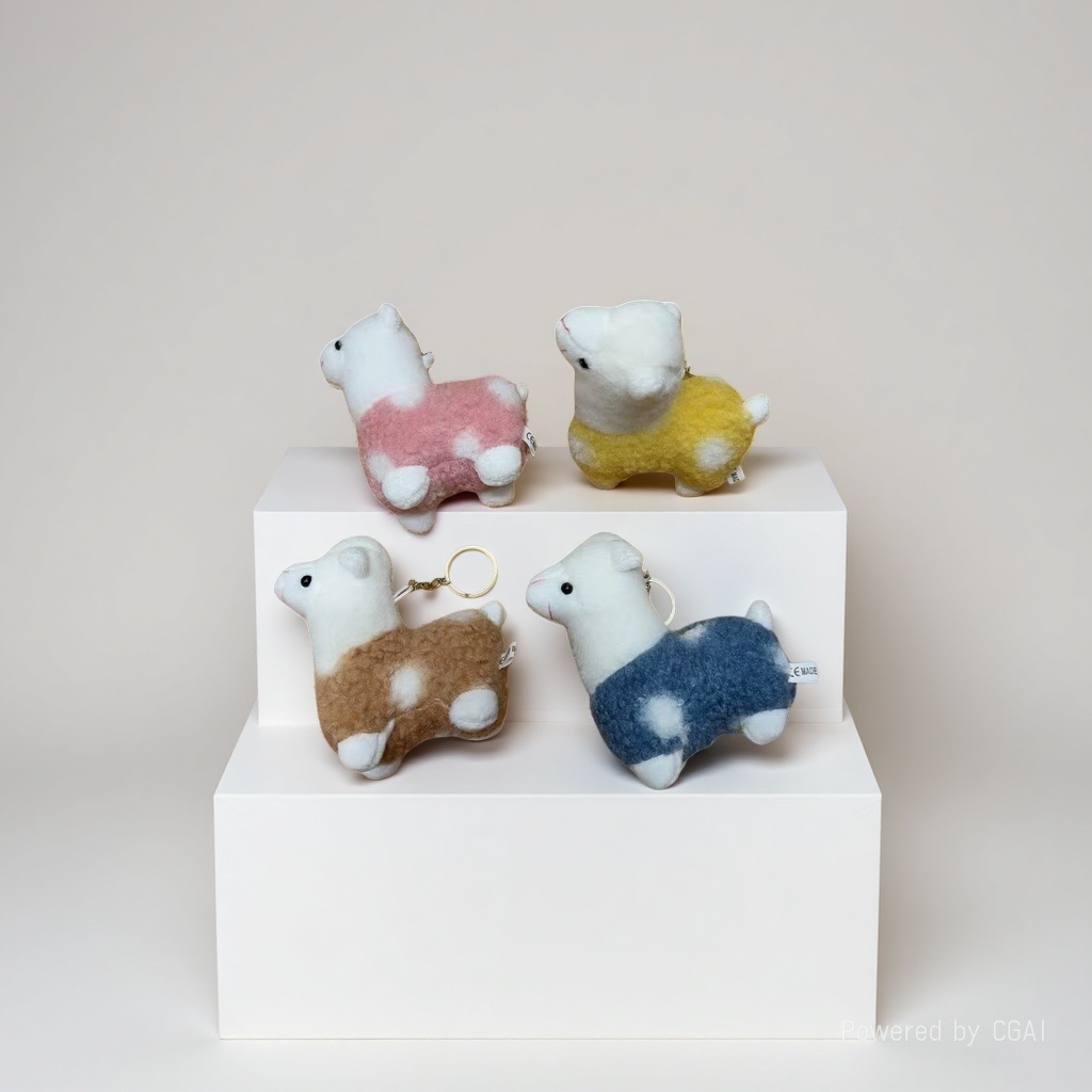 Cute little sheep keychains, cartoon sheep figurines, pendants, bags, pendants, dolls, claw machines, small figurines Specification image