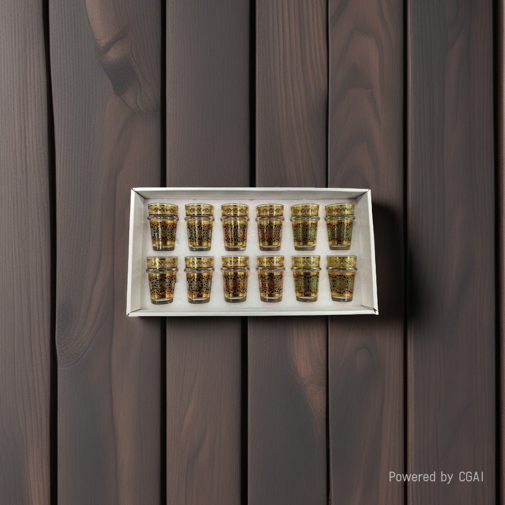 A twelve-piece Moroccan decal cup set Specification image