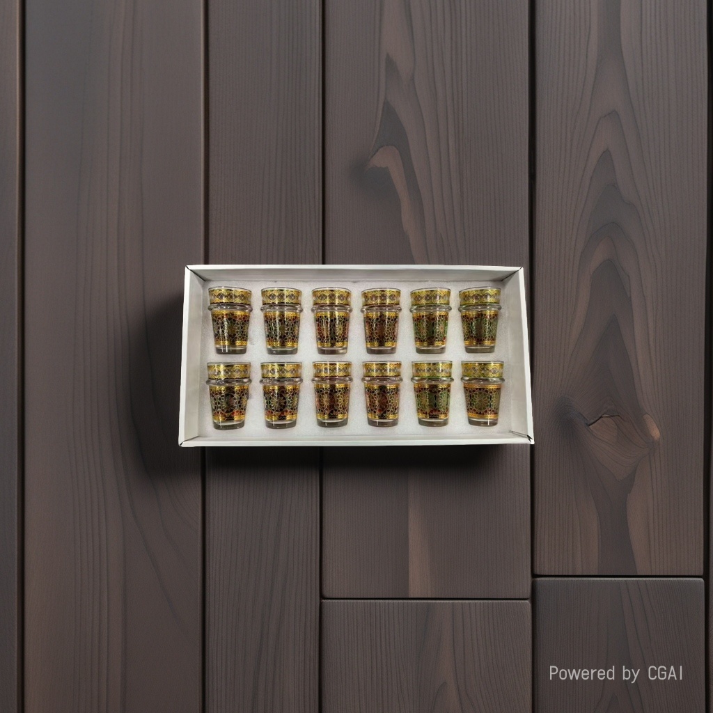 A twelve-piece Moroccan decal cup set Application Scenario