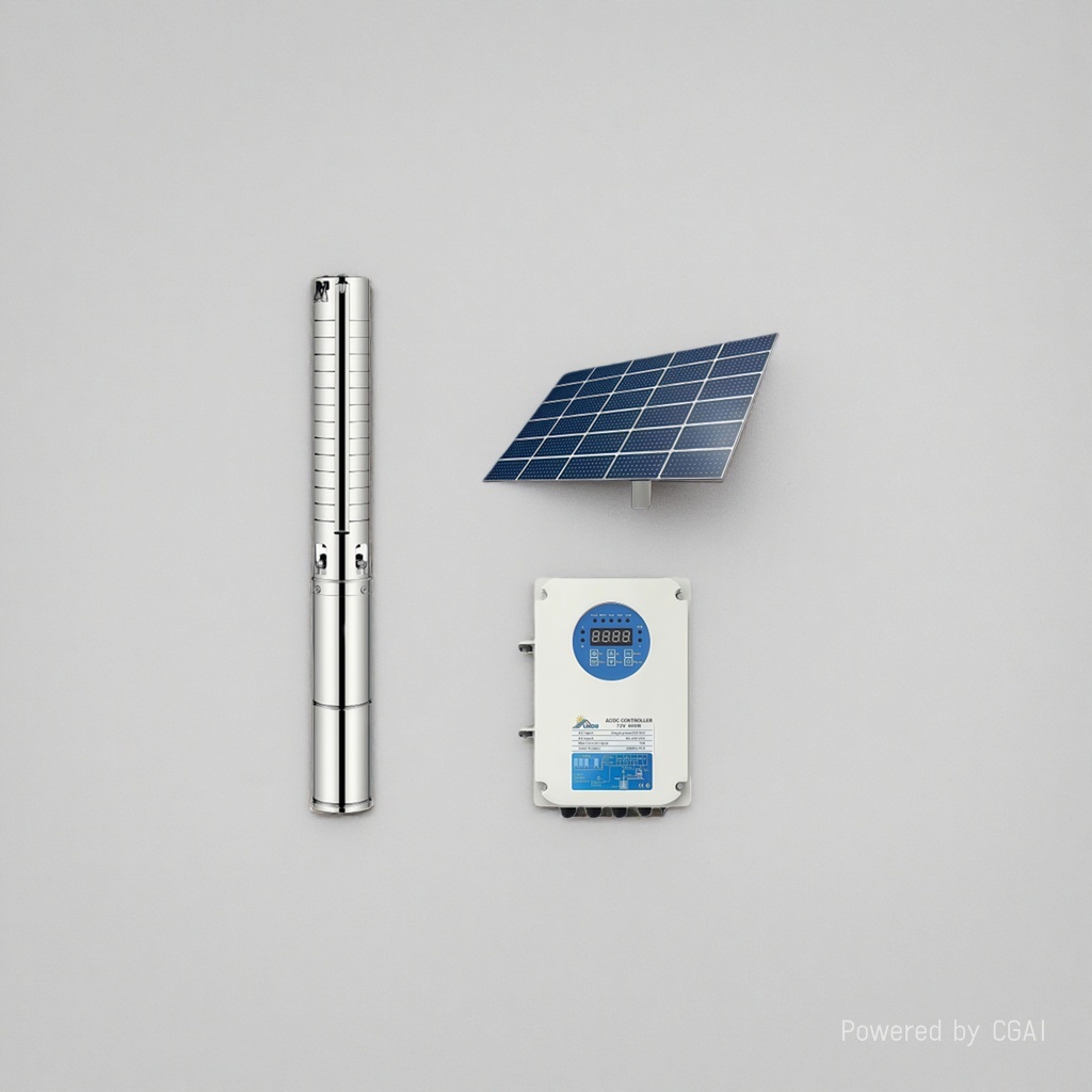 LIKOU energy-saving and environmentally friendly solar water pump, stainless steel material, ACDC household irrigation 103153896 Specification image
