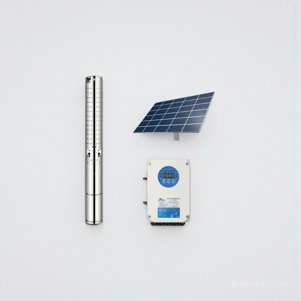 LIKOU energy-saving and environmentally friendly solar water pump, stainless steel material, ACDC household irrigation 103153896 details Picture