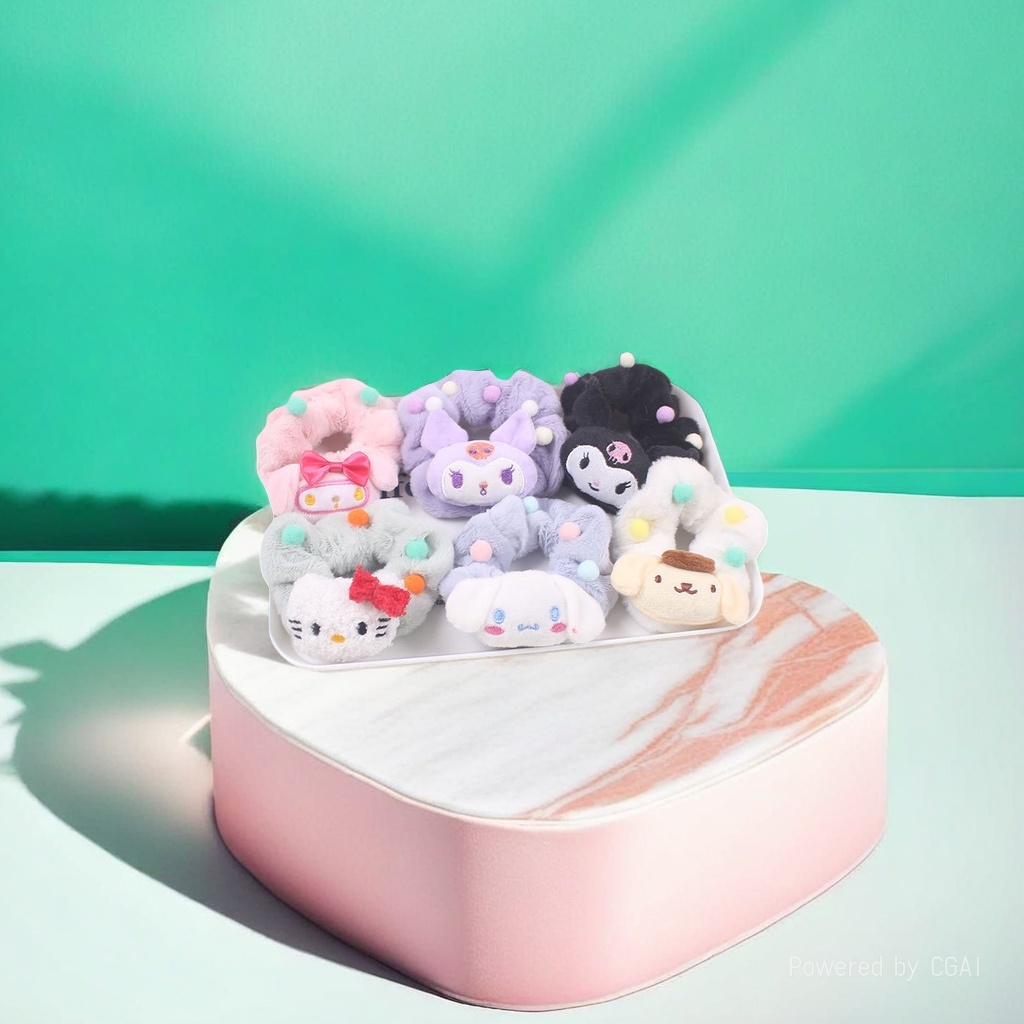A complete box of large intestine hair bands, telephone line, rubber band hair accessories, and colorful elastic hair bands Application Scenario